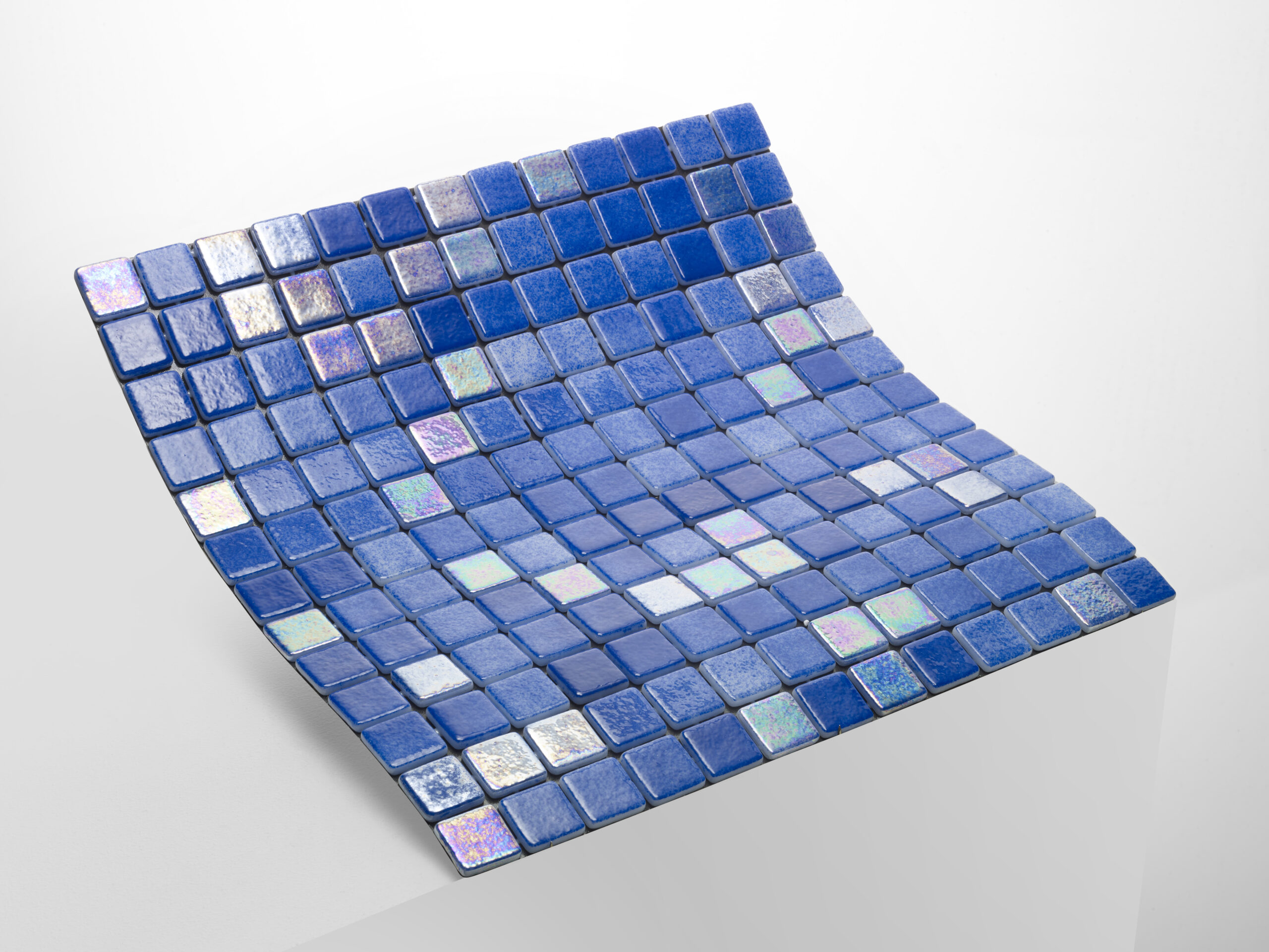 Mixed Blue Spanish Polyurethane Cord Glass Pool-Mosaic 7031