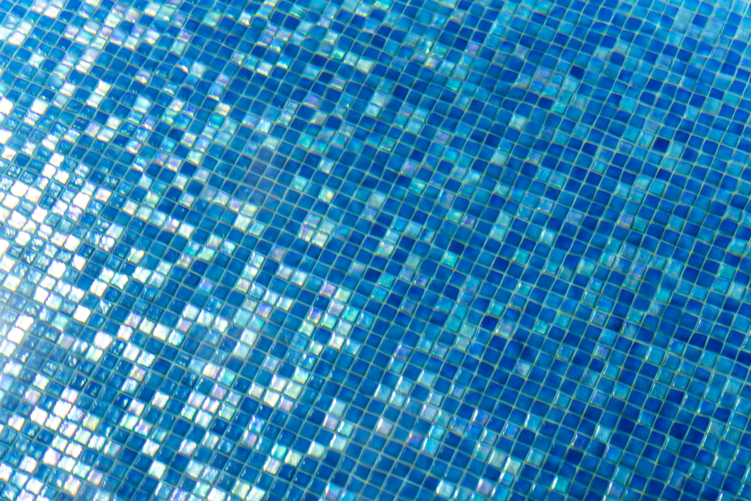 Mixed Blue Spanish Polyurethane Cord Glass Pool-Mosaic 7031