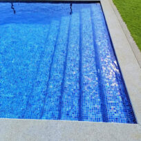 Mixed Blue Spanish Polyurethane Cord Glass Pool-Mosaic 7031