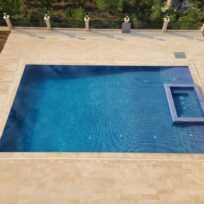 Mixed Blue Spanish Polyurethane Cord Glass Pool-Mosaic 7031