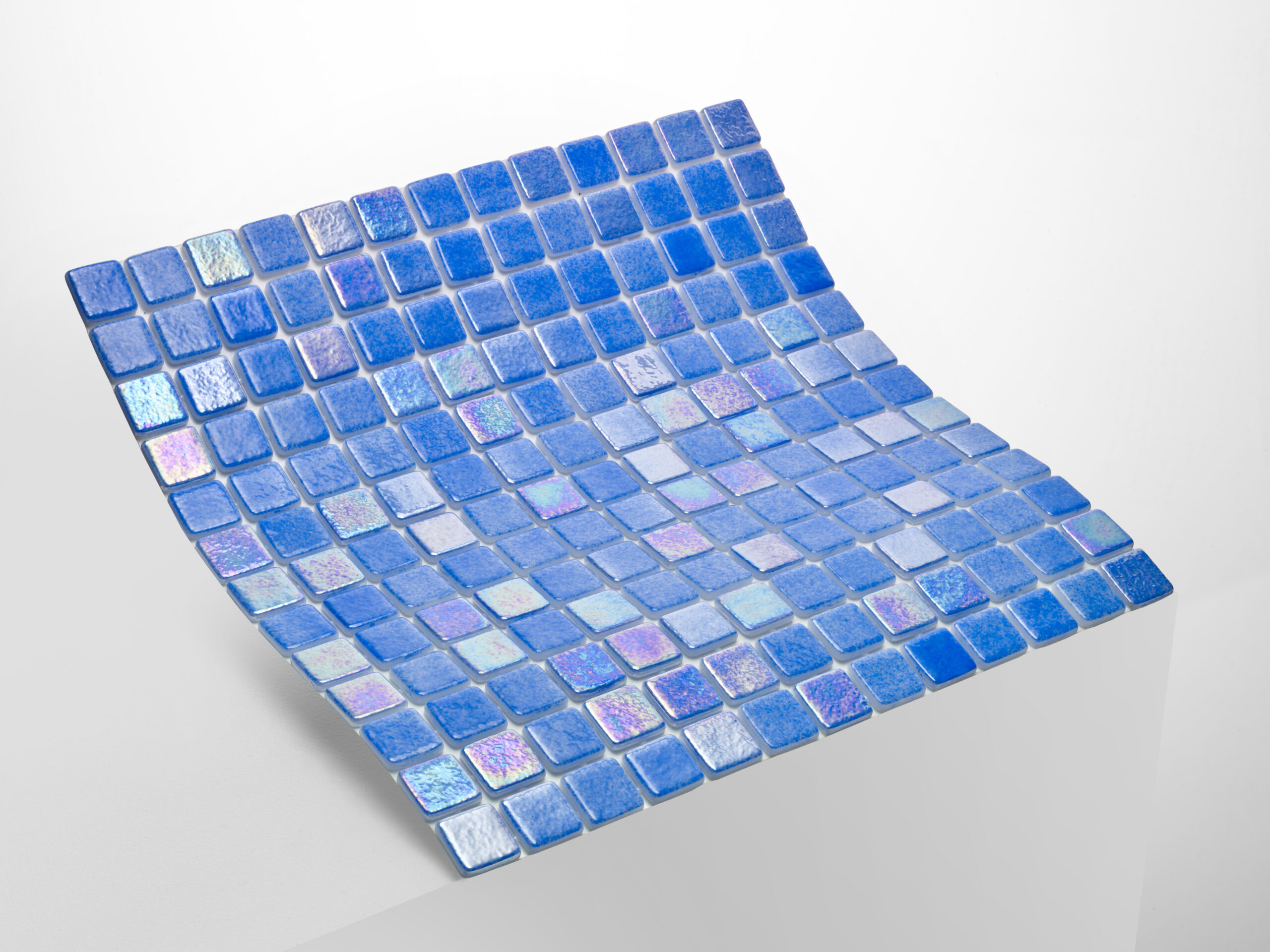 Coral Sea Blue Spanish Polyurethane Cord Glass Pool Mosaic 7101