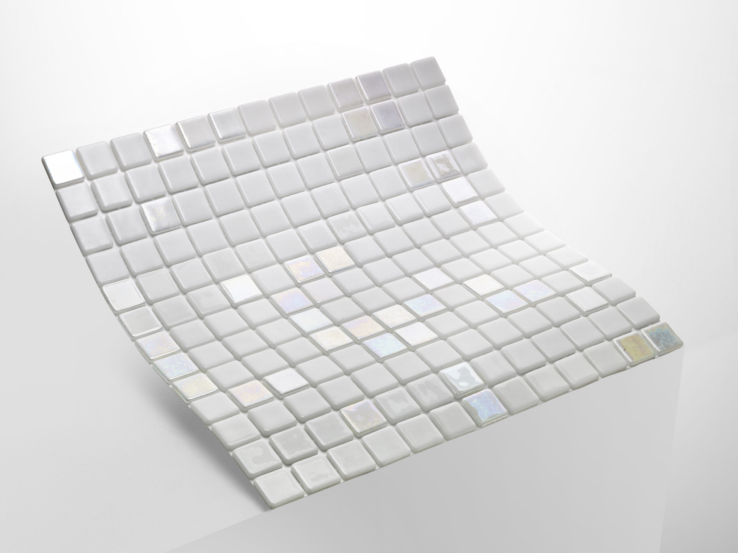 Pearl White Spanish Polyurethane Cord Glass Pool-Mosaic 7163