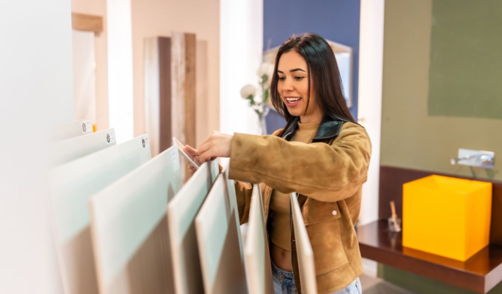 Women Choosing Tile