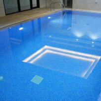 Sky Light Blue Spanish Polyurethane Cord Glass Pool-Mosaic 7086