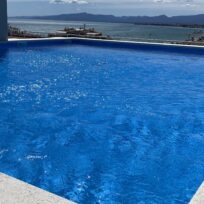 Sky Light Blue Spanish Polyurethane Cord Glass Pool-Mosaic 7086