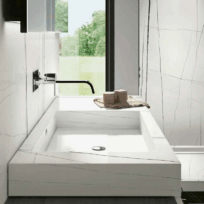 Sahara Noir White Italian Marble Look Polished Rectified Porcelain Wall & Floor Panel |Slab 3266