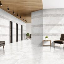 Luxor Bianco Concrete Look Honed Rectified Porcelain Tile 3700