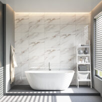 Statuario Marble Look Rectified Polished Porcelain Tile 3631