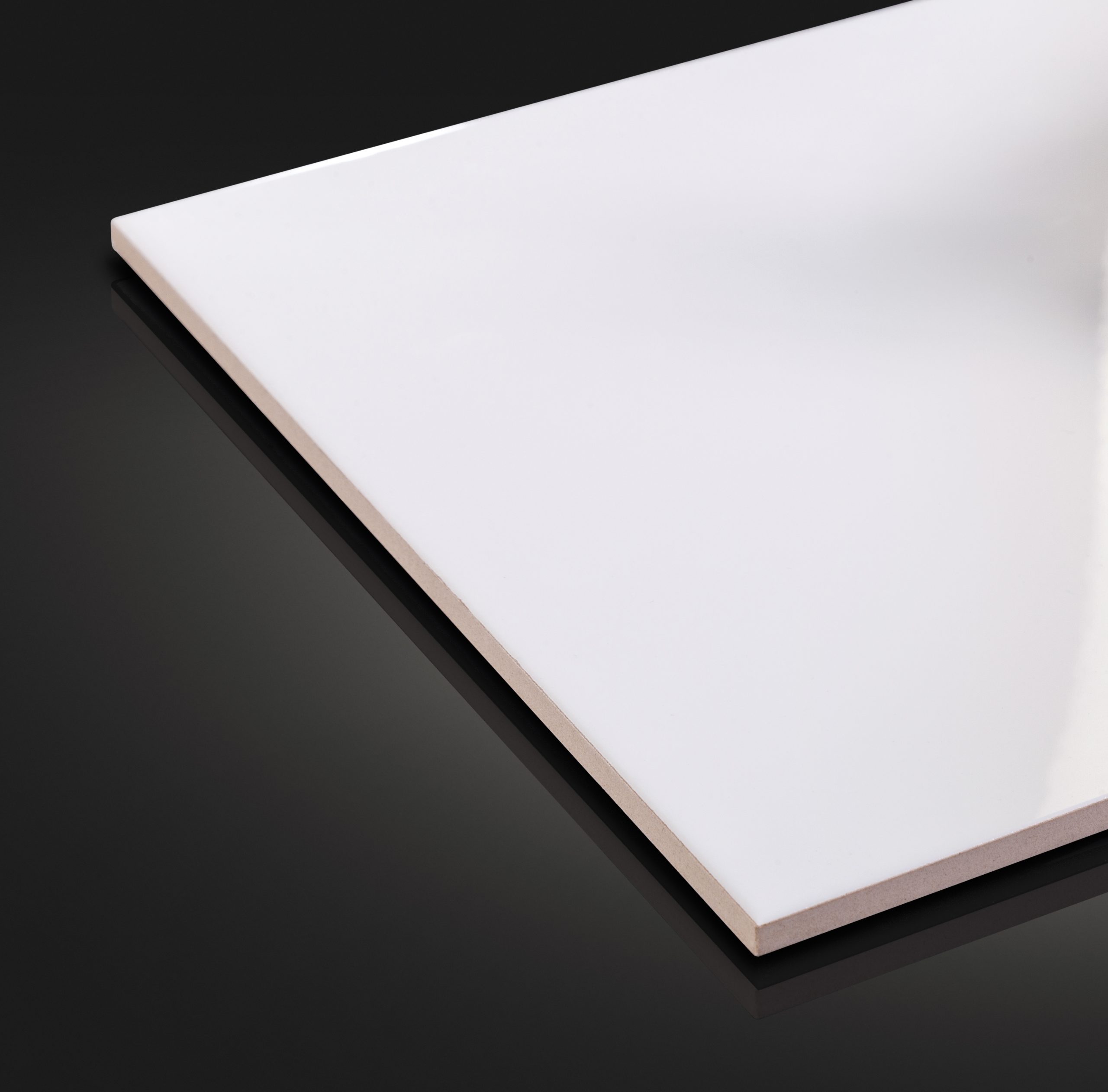 White Gloss Mirror Finish Ceramic Wall Tile 4242