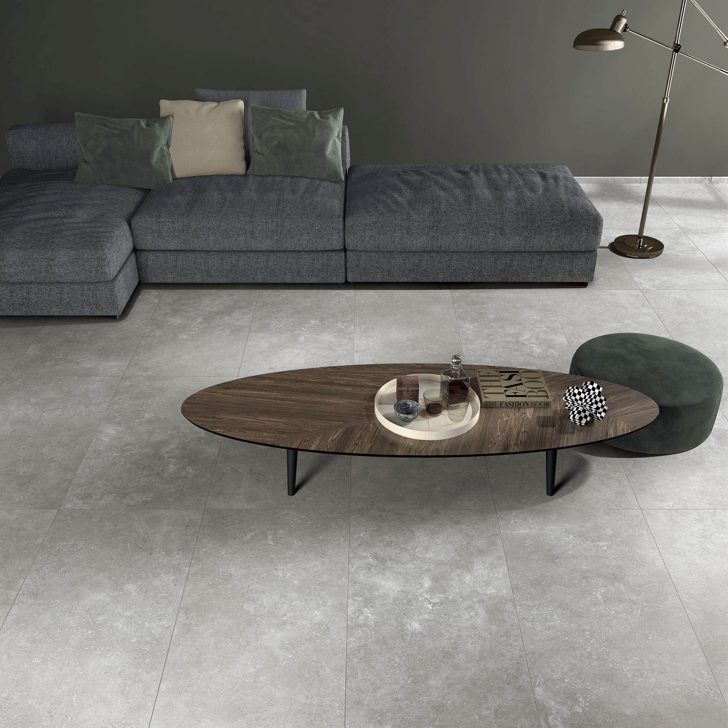 Starry Limestone Grey Anti Slip Rectified Porcelain Tile 3851