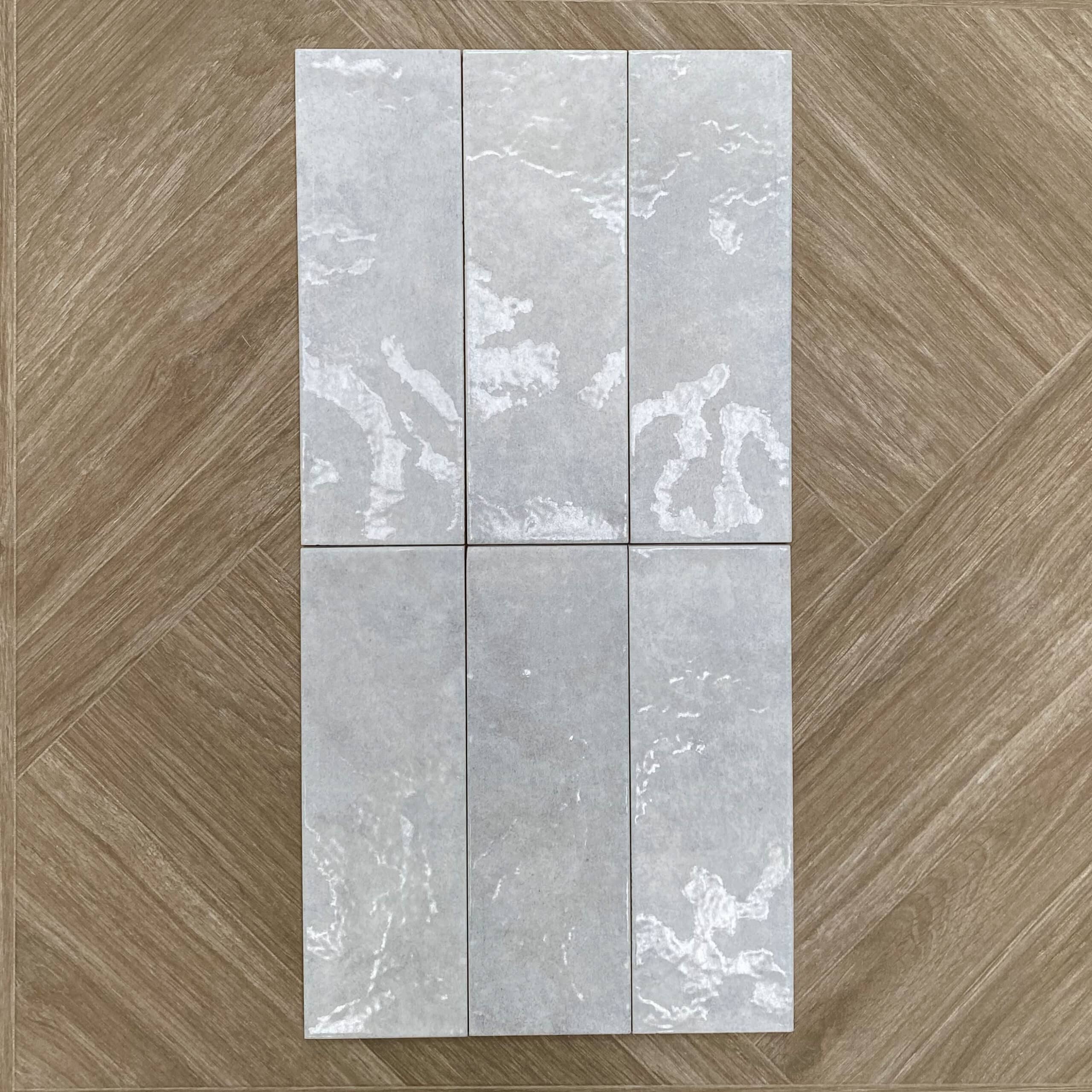 Concrete Cloud Silver Antique Glaze Spanish Ceramic Wall Tile 4248