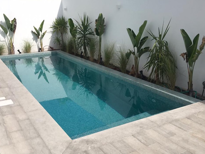 Ocean Green Spanish Polyurethane Cord Glass Pool-Mosaic 7476