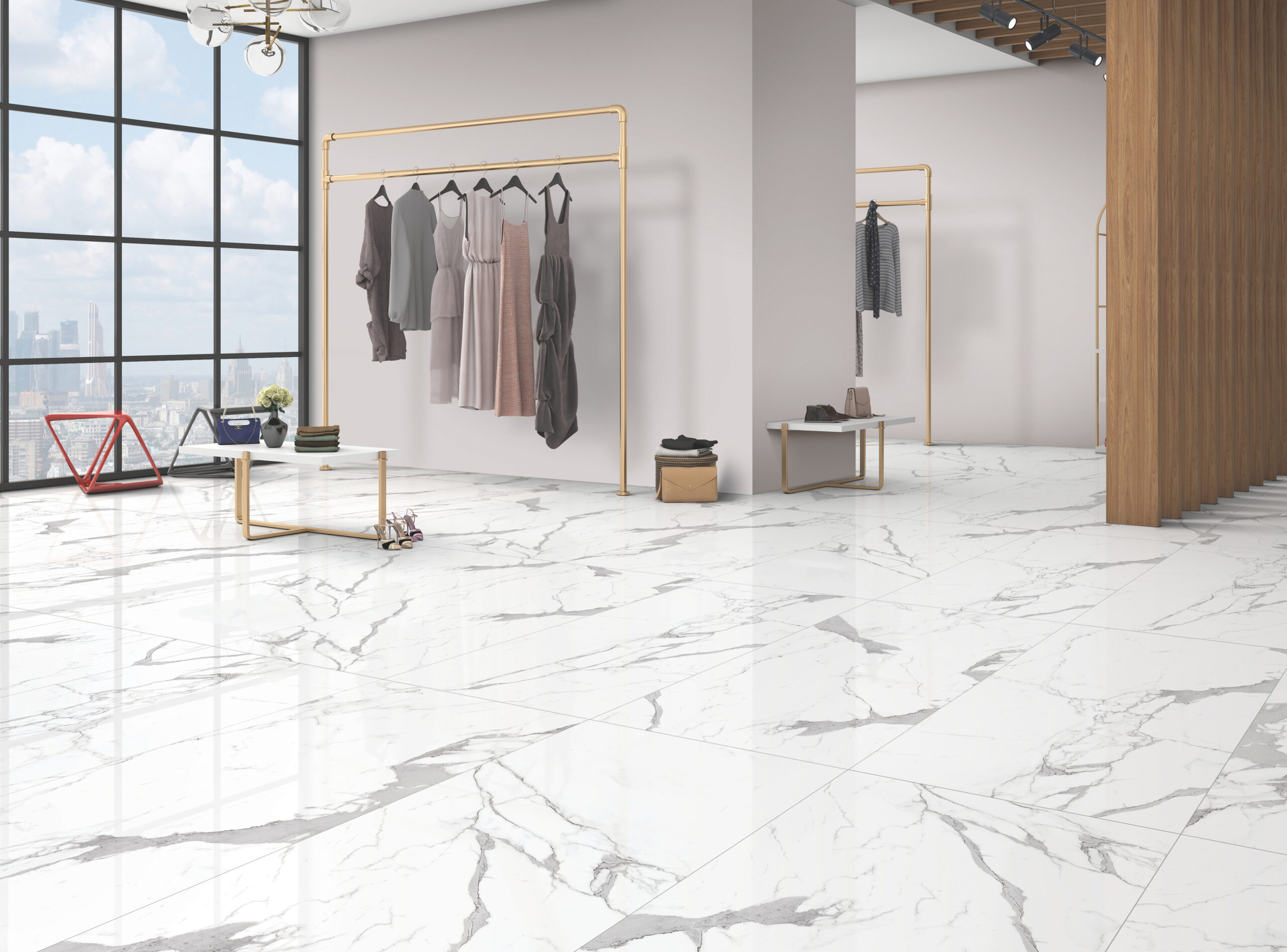 Royale Satuario Marble Look Polished Rectified Porcelain Tile 3749