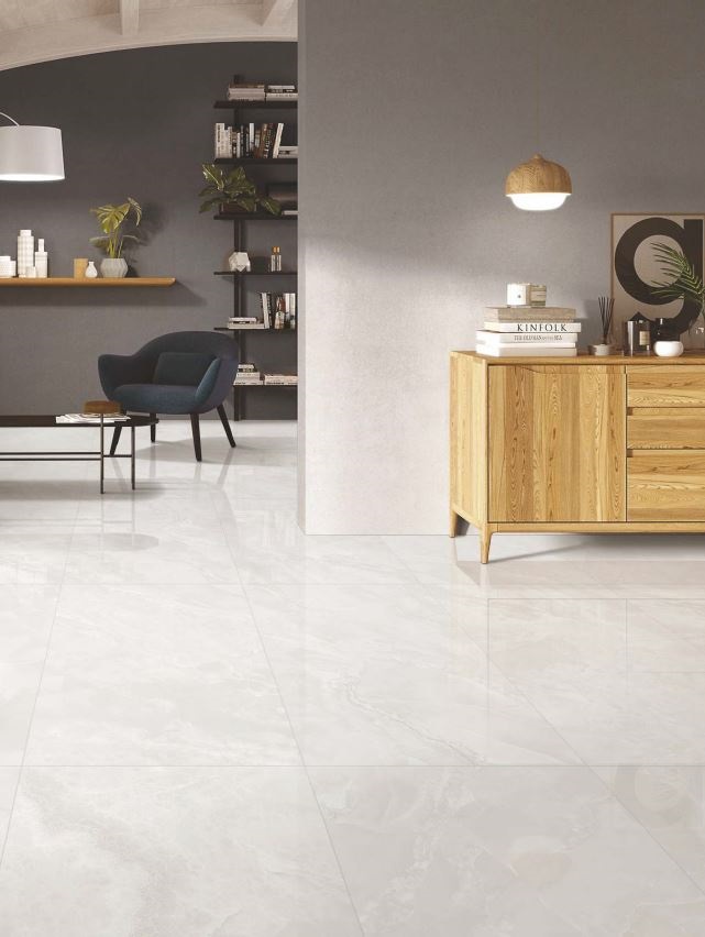 White Onyx Honed Rectified Porcelain Marble Look Tile 3498