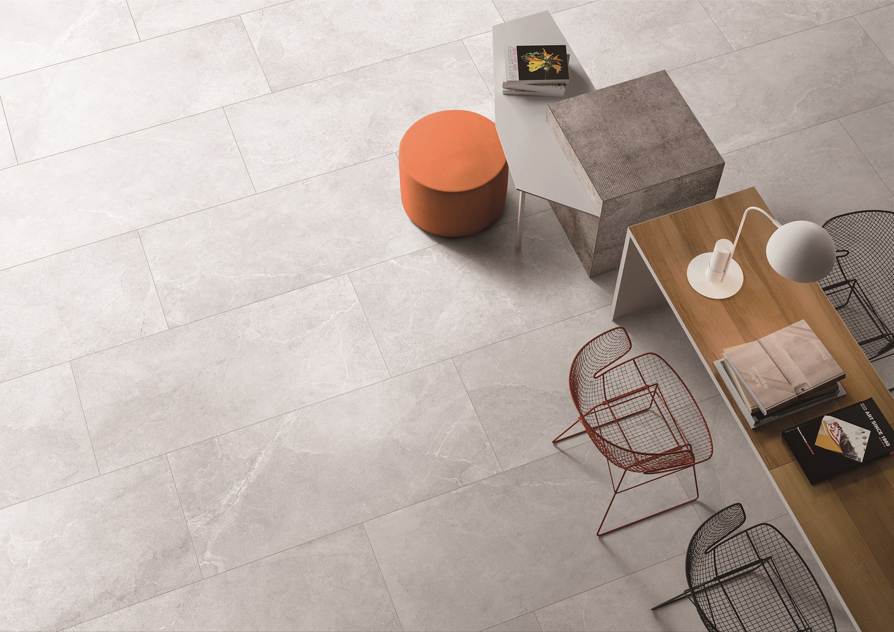 Yosemite Light Grey Stone Look In/Out Rectified Porcelain Tile 4258