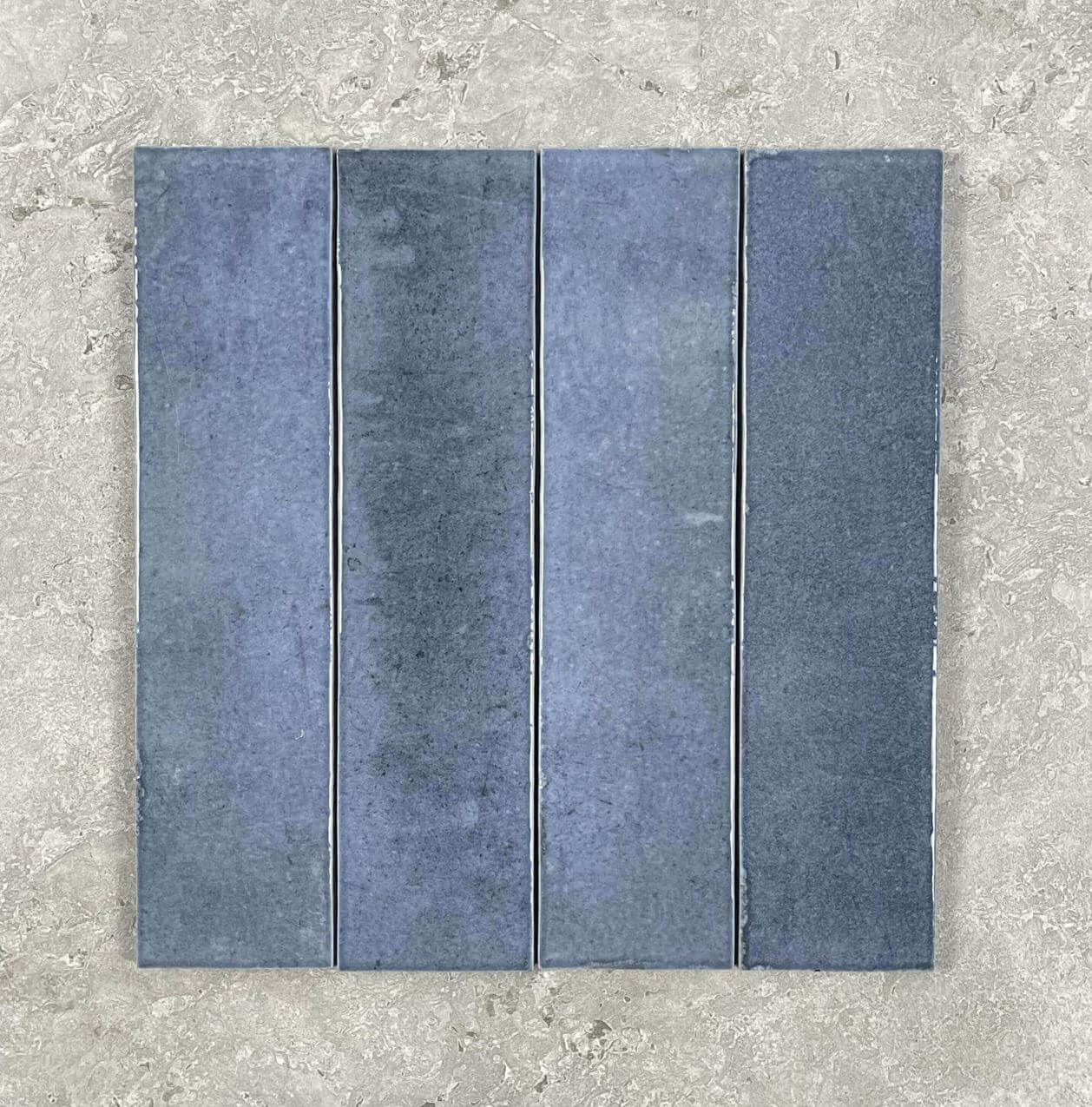 Bricks Sea Gloss Spanish Irregular Edge Porcelain Subway Tile 4407