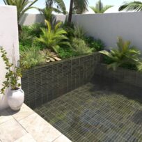 Bricks Green Gloss Spanish Irregular Edge Porcelain Subway Tile 4415