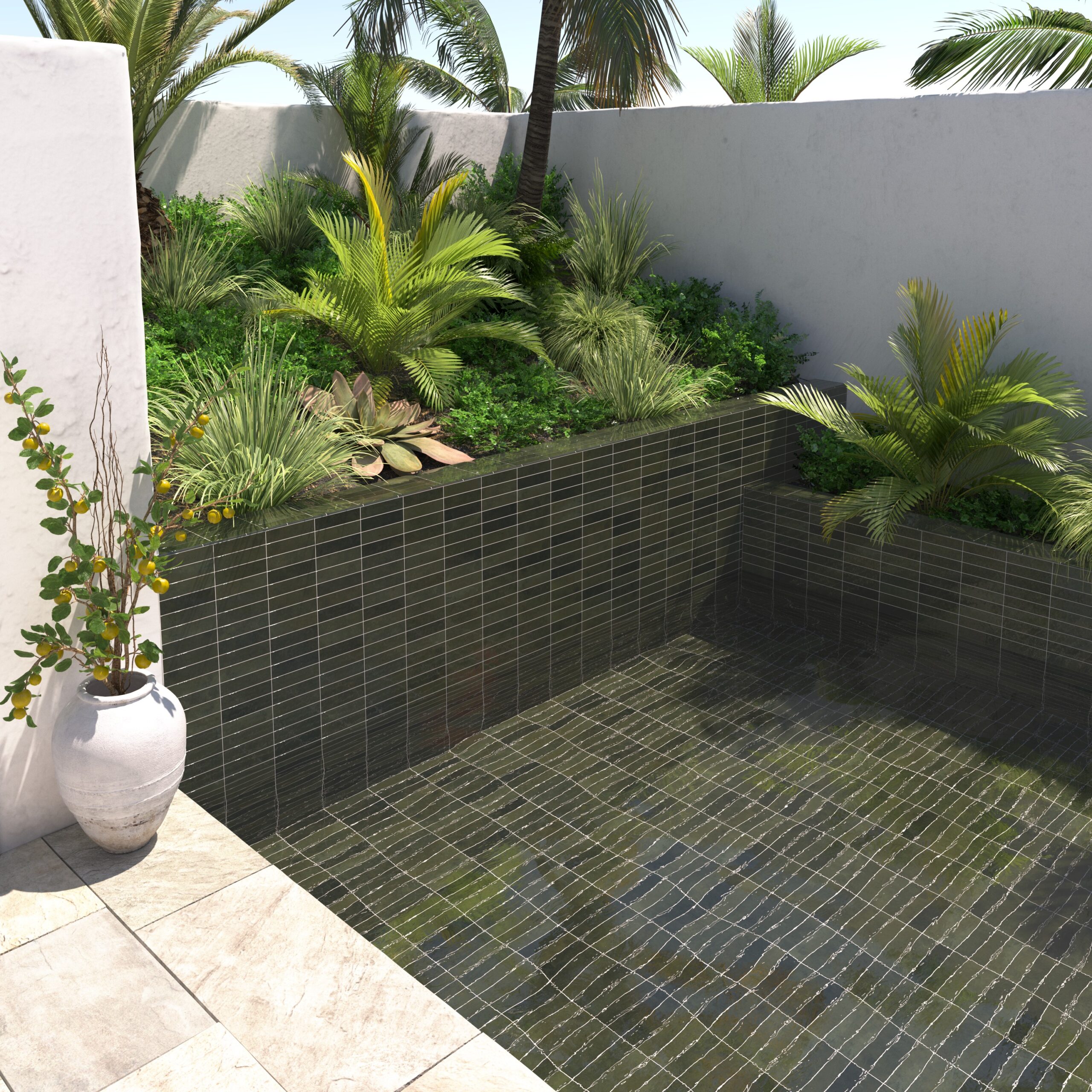 Bricks Green Gloss Spanish Irregular Edge Porcelain Subway Tile 4415