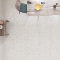 Antique White Terrazzo Look Rectified In/Out Finish Porcelain Tile 4505