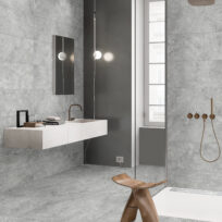 Osman Grey Travertine Look Rectified Matt Porcelain Tile 4352
