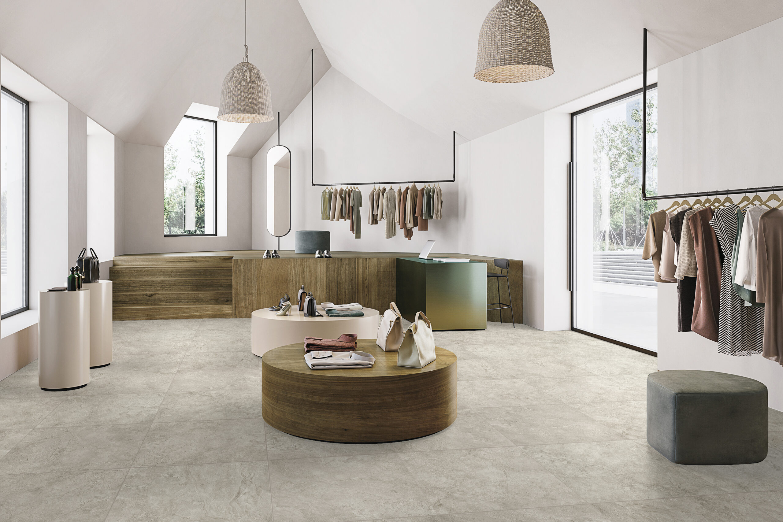 Osman White Travertine Look Rectified Matt Porcelain Tile 4354