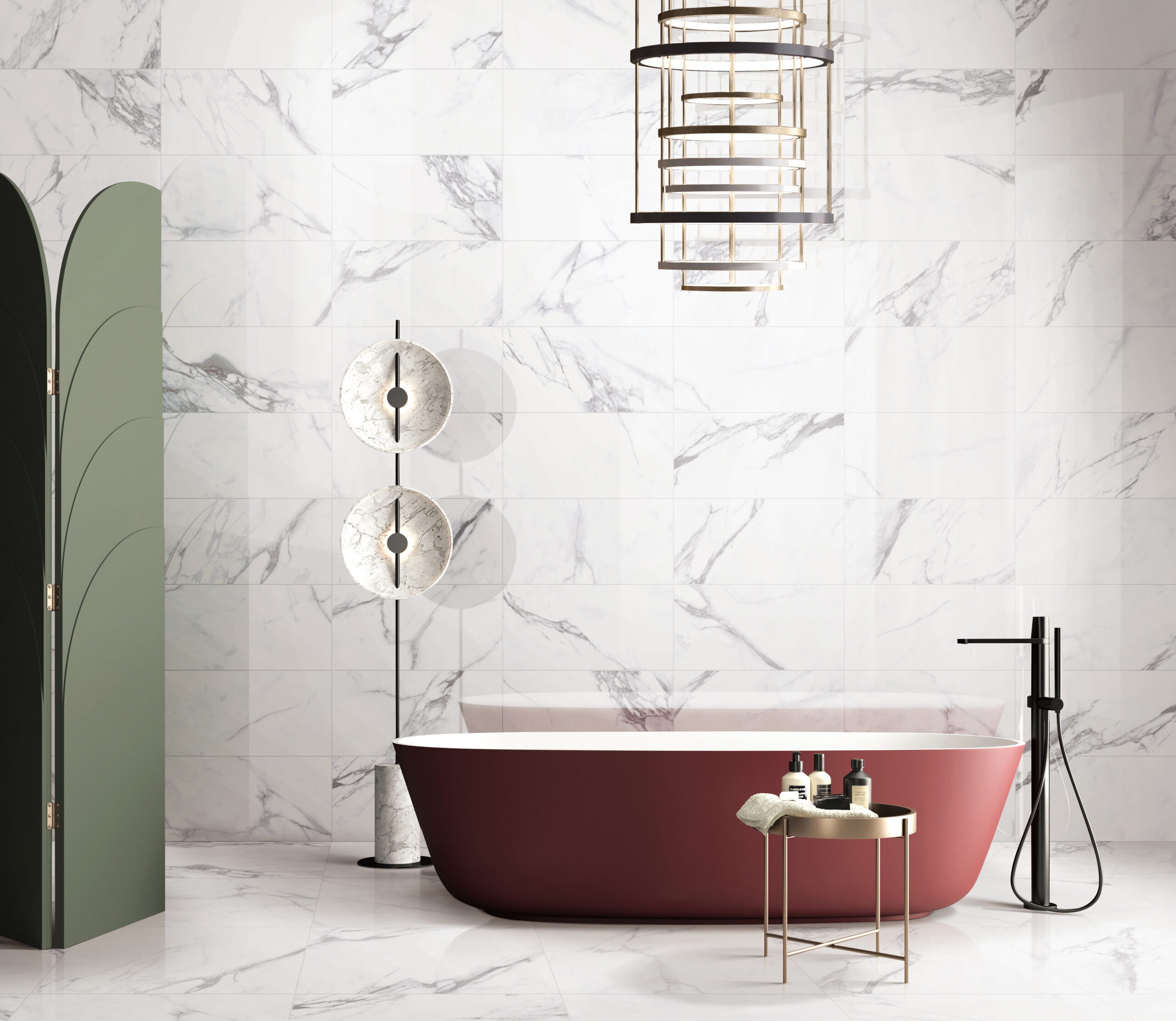 Arabescato Calacatta Marble Look Matt Rectified Porcelain Tile 4369