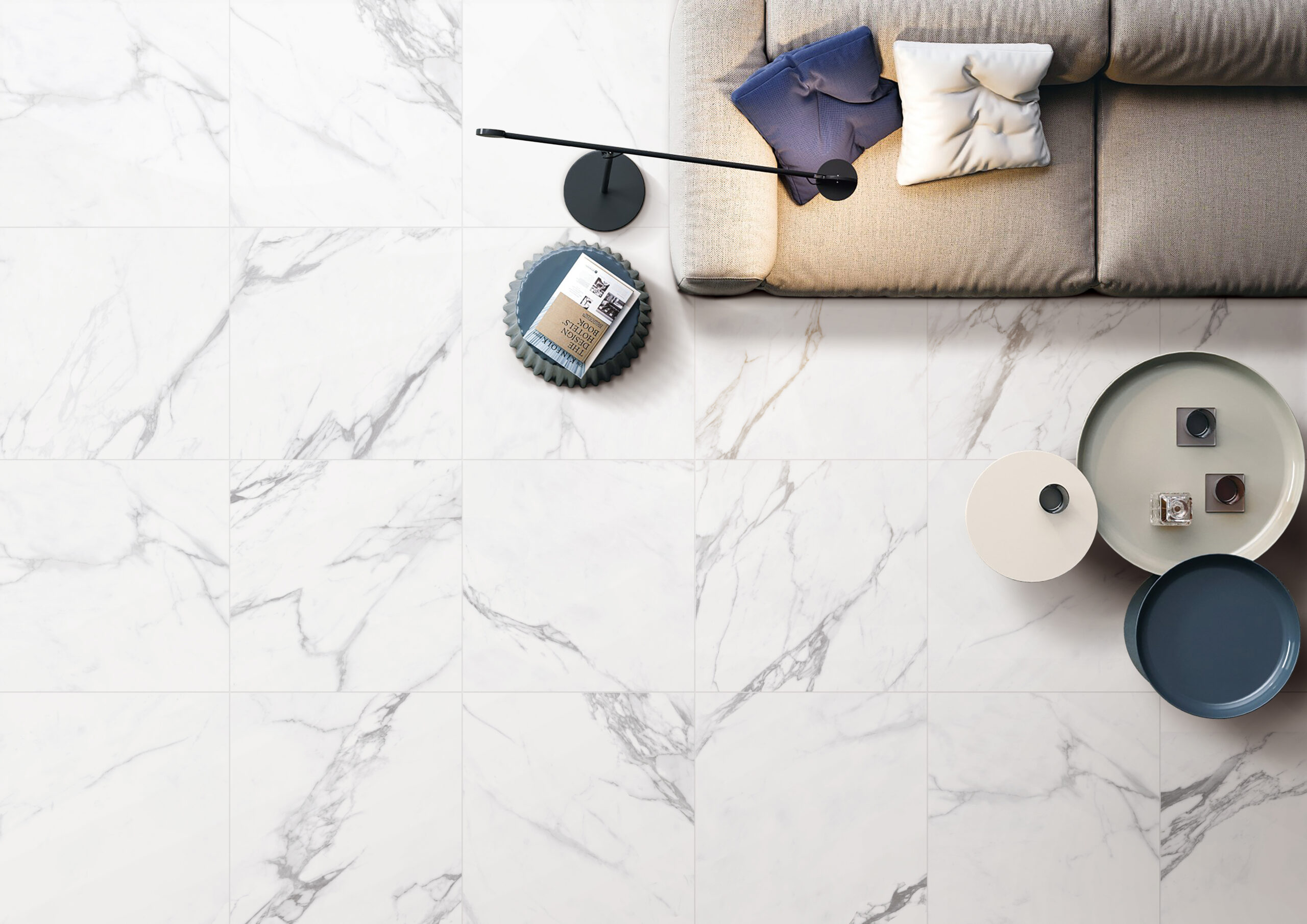 Arabescato Calacatta Marble Look Matt Rectified Porcelain Tile 4369