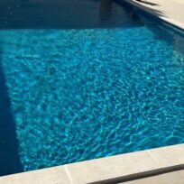 25x25mm Phiphi Blue Spanish Polyurethane Cord Glass Pool-Mosaic, Piece size 25x25mm, Sheet Size 311x467mm 75760