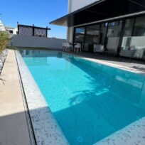 Carrara Marble Look Spanish Polyurethane Cord Glass Pool-Mosaic 7723