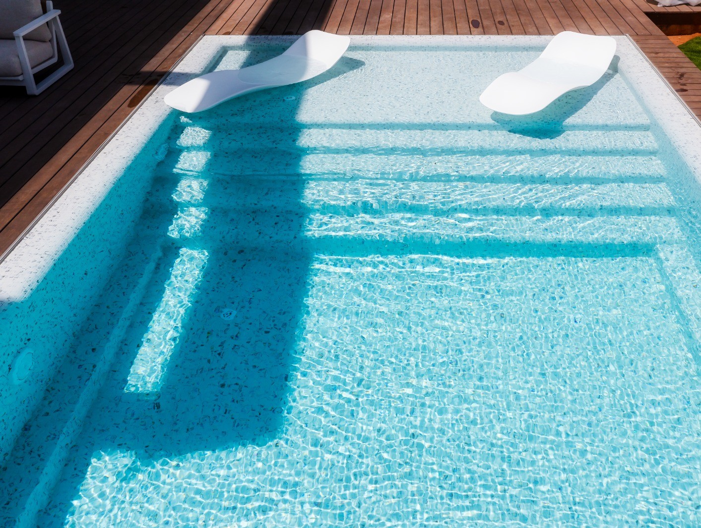 Carrara Marble Look Spanish Polyurethane Cord Glass Pool-Mosaic 7723