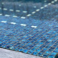 Mediterranean Sea Blue Spanish Polyurethane Cord Glass Pool-Mosaic 7724