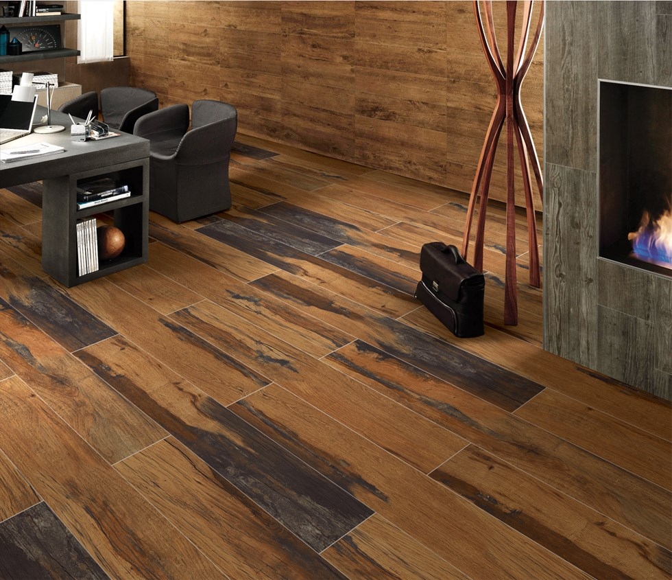 Wood Strips Blackwood Timber Look Matt Porcelain Tile 4388