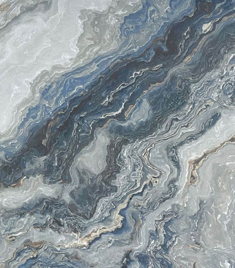 Persian Blue Onyx Marble Look Polished Rectified Porcelain Tile 4669