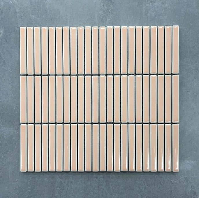 Gloss Pink Small Kitkat Fingers Glazed Porcelain Mosaic 7686