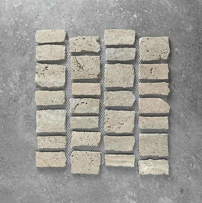 Mixed Stack Pond Travertine Mosaic 7713
