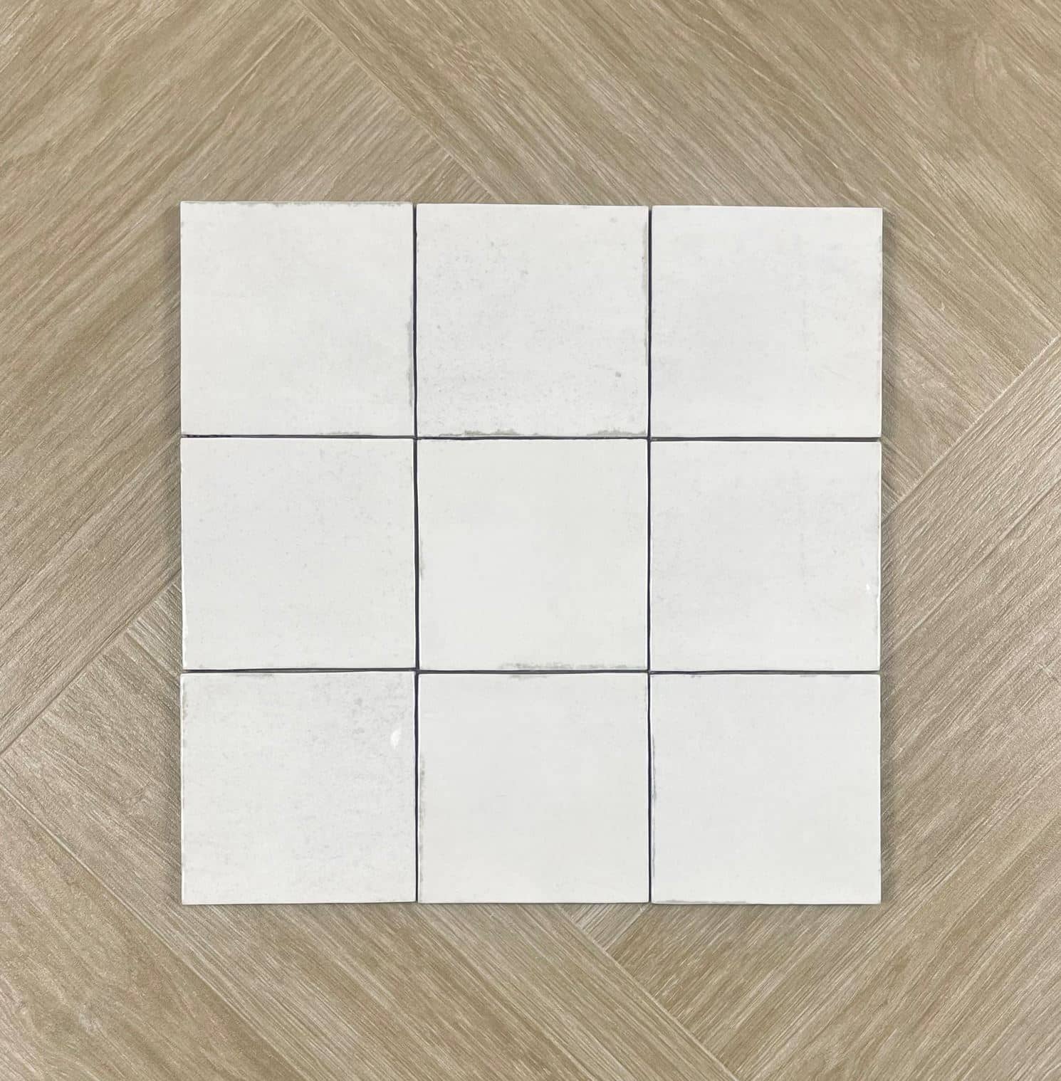 Palma White Gloss Spanish Irregular Edge Porcelain Zellige Tile 4629