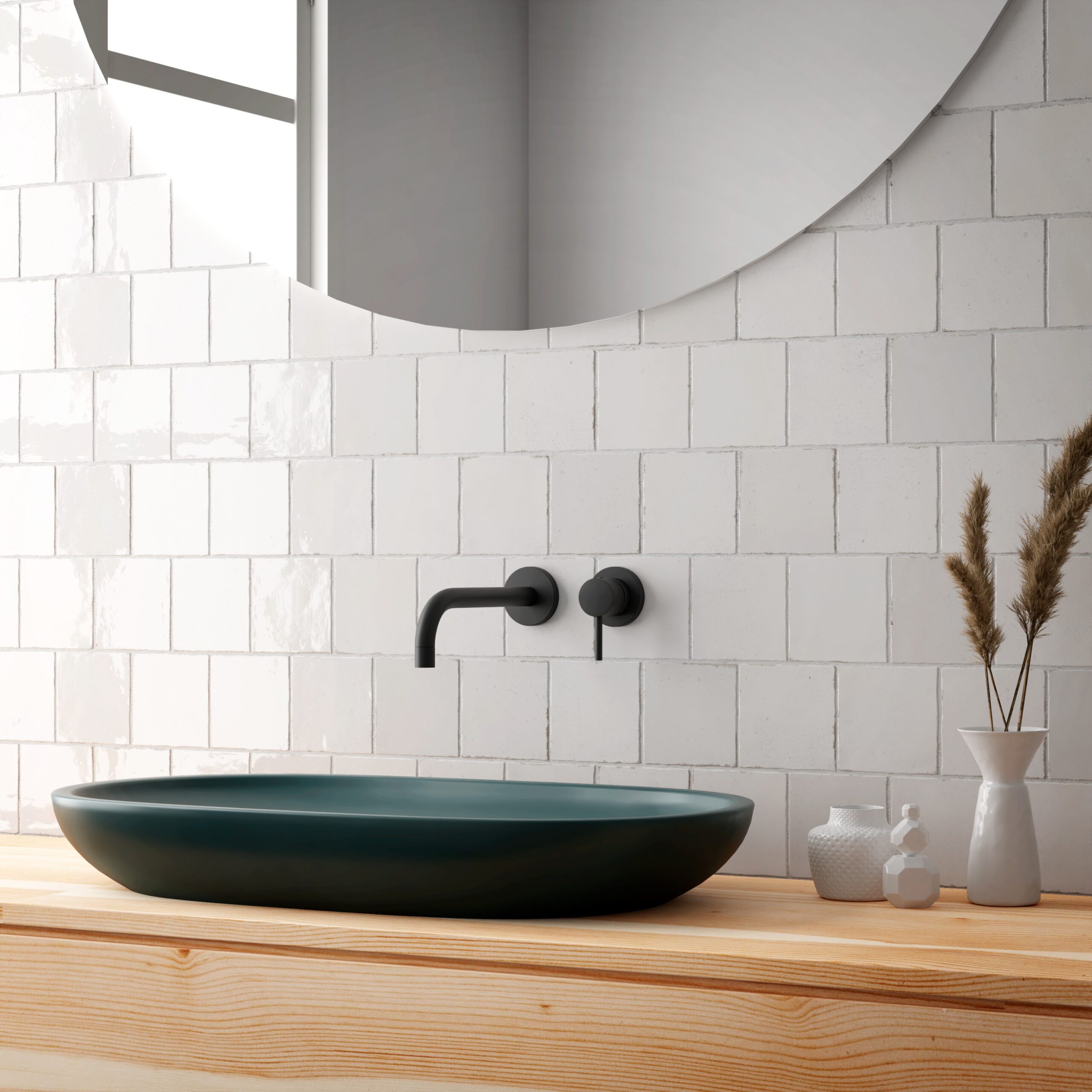 Palma White Gloss Spanish Irregular Edge Porcelain Zellige Tile 4629