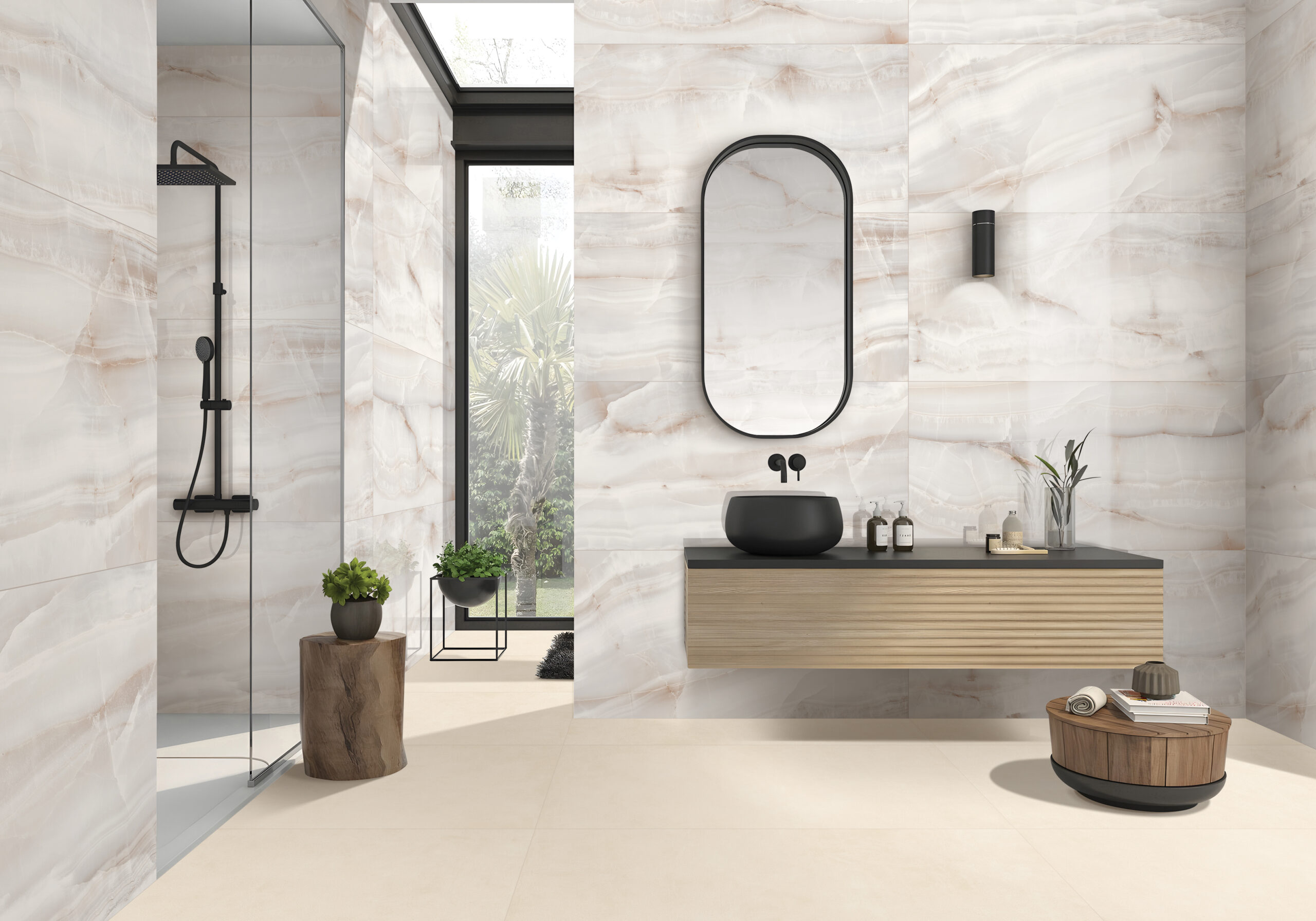 Norway Blanco Onyx Marble Look Polished Rectified Porcelain Tile 4735