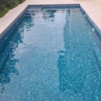 Malawi Blue Spanish Polyurethane Cord Glass Pool-Mosaic 7695