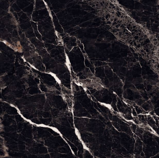 Kawaka Nero Black Marble Look Polished Rectified Porcelain Tile 4732