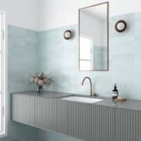 Florence Aqua Gloss Spanish  Irregular Edge Porcelain Subway Tile 4848