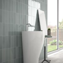 Florence Mint Gloss Spanish  Irregular Edge Porcelain Subway Tile 4841