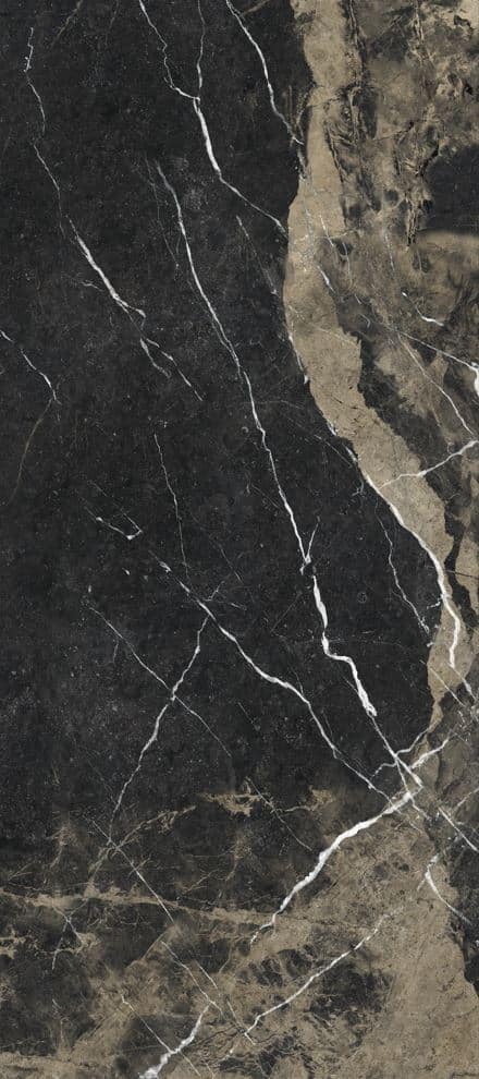 Pierre Noir Black Marble Look Polished Italian Porcelain Tile 4694