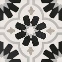 Deco Black, Grey & White Flora Matt Italian Non-Rectified Porcelain Tile 4971