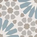 Deco Blue, Grey & White Flora Matt Italian Non-Rectified Porcelain Tile 4972