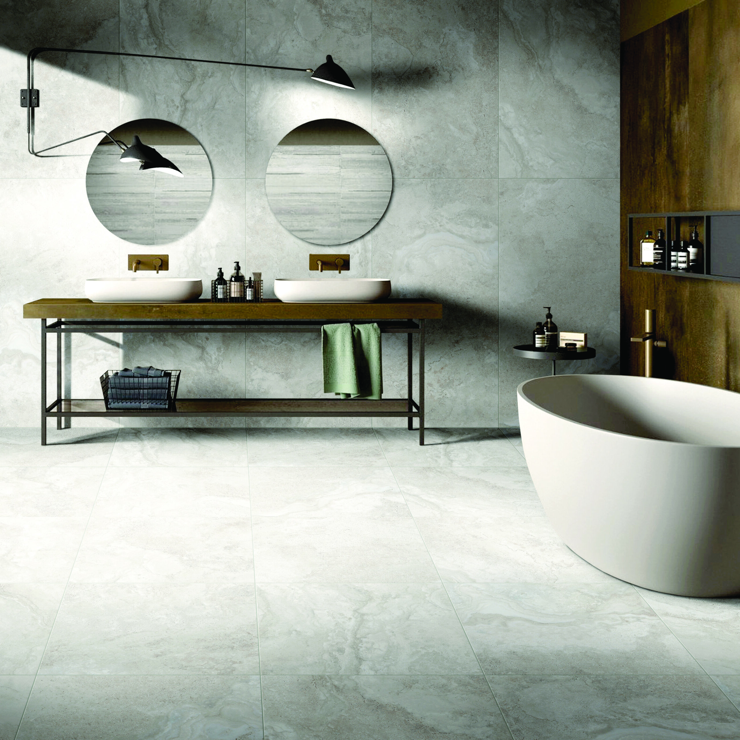 Pietra Ivory Stone Look Rectified Porcelain Tile 4902