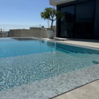 Oasis Oyster Spanish Polyurethane Cord Glass Pool Mosaic 7749