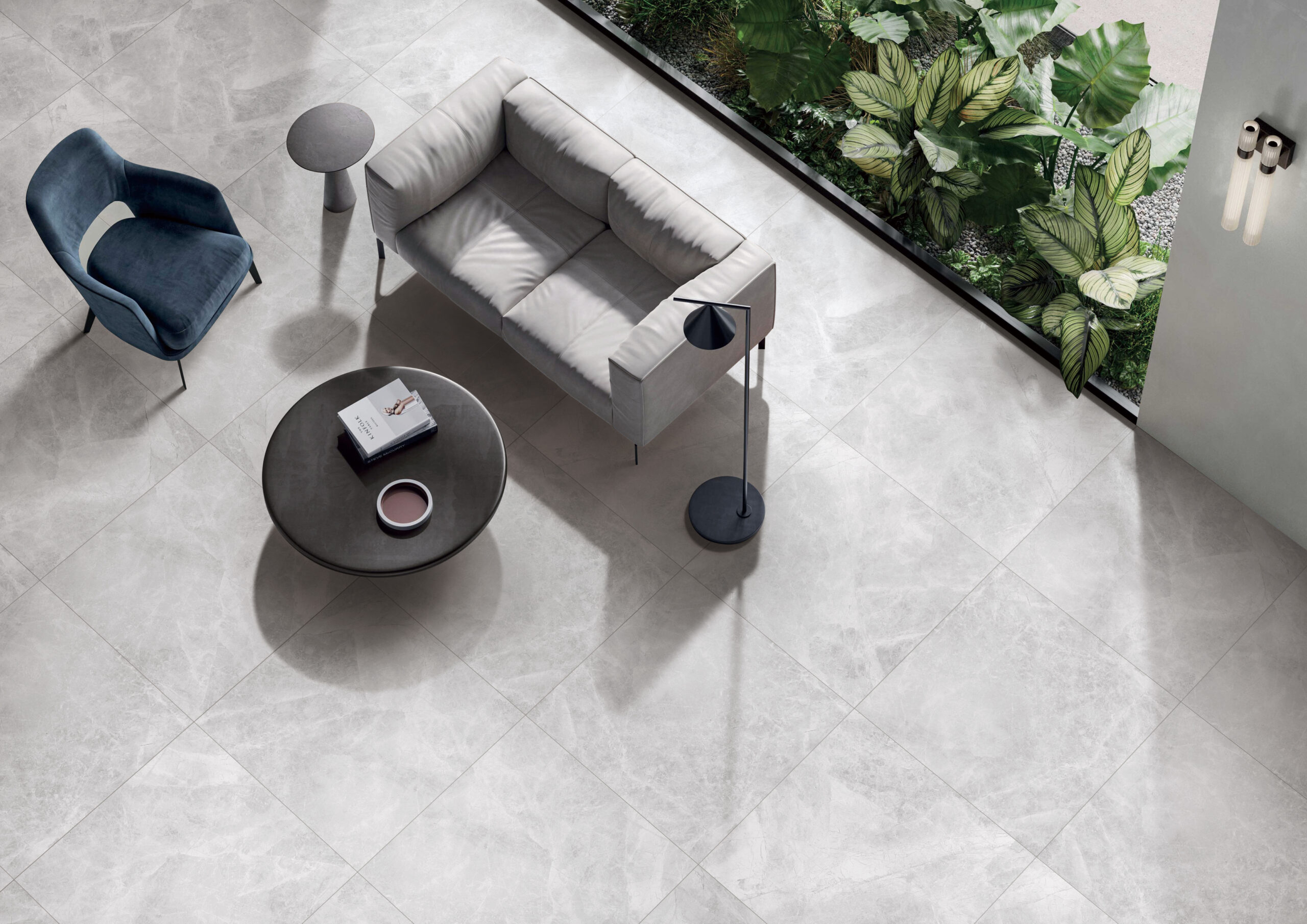 Cloud White Stone Look In/Out Matt Rectified Porcelain Tile 2402