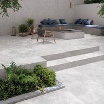 Cloud White Stone Look In/Out Matt Rectified Porcelain Tile 2402