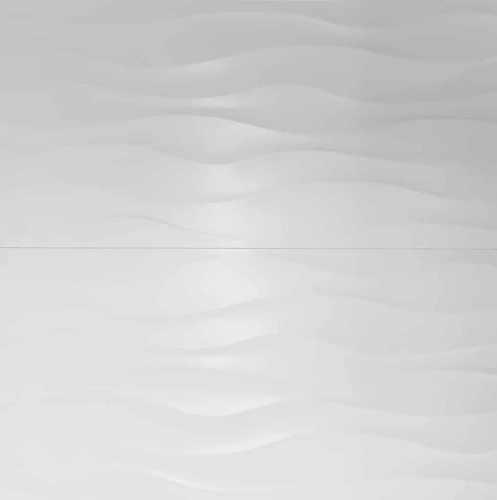 3D Wave White Matt Rectified Ceramic Wall Tile 2486
